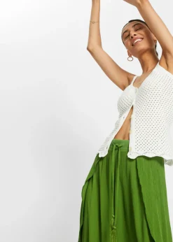 Mujer bonprix bonprix Pantalón con efecto arrugado estructurado