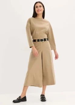 Mujer bonprix bonprix Pantalón con espiga en aspecto de lana