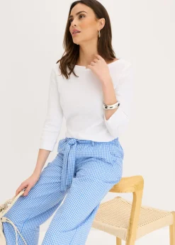 Mujer bonprix bonprix Pantalón con estampado de cuadros vichy