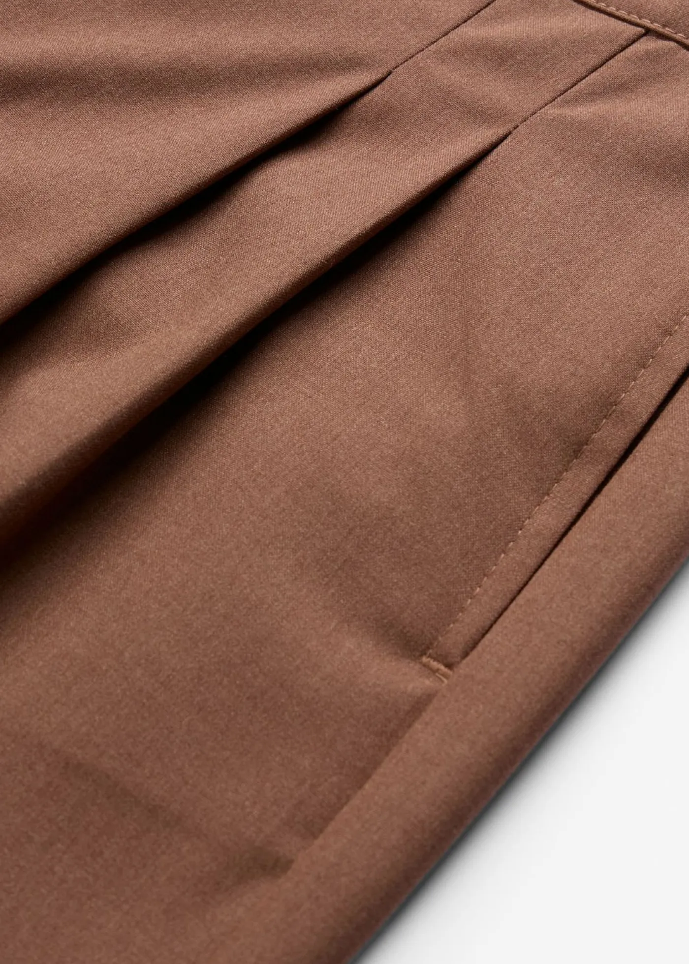 bonprix bonprix Pantalones>Pantalón con pinzas y cinturilla cómoda Marrón castaño