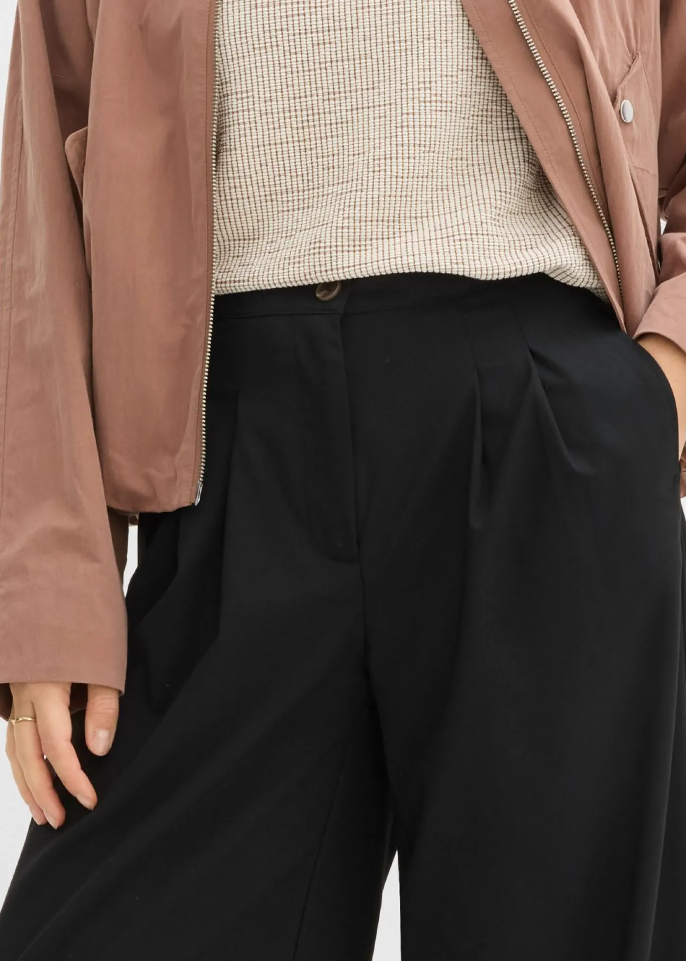 Mujer bonprix bonprix Pantalón con pinzas y cinturilla cómoda