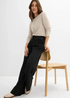 Mujer bonprix bonprix Pantalón con pinzas y cinturilla cómoda