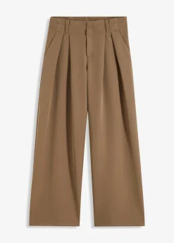 bonprix bonprix Pantalones>Pantalón con pinzas y cinturilla cómoda Oliva