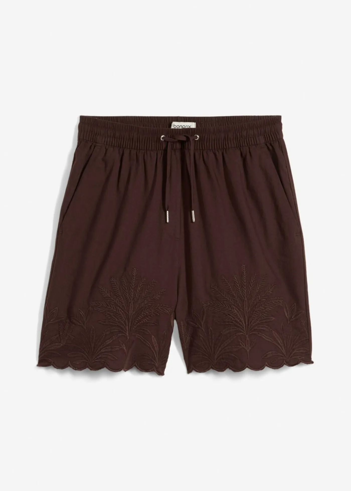 bonprix bonprix Premium|Shorts>Pantalón corto con contenido de seda Marrón oscuro