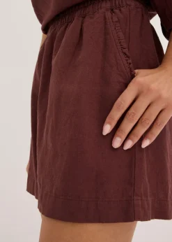 Mujer bonprix bonprix Pantalón corto con contenido de lino