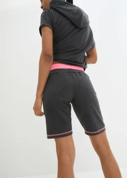 Mujer bonprix bonprix Pantalón corto de chándal de mezcla de algodón