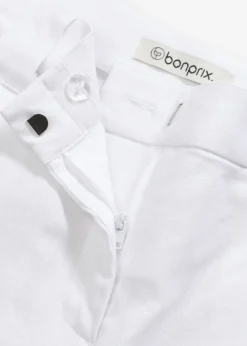 bonprix bonprix Shorts|Pantalones>Pantalón corto de mezcla de lino ligero Blanco