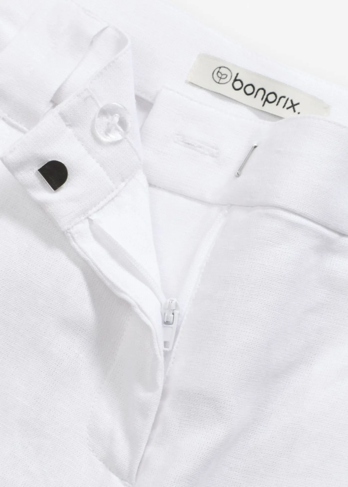 bonprix bonprix Shorts|Pantalones>Pantalón corto de mezcla de lino ligero Blanco