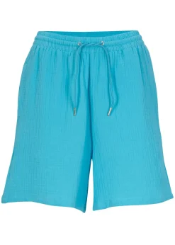 bonprix bonprix Shorts|Pantalones>Pantalón corto de muselina verde agua oscuro