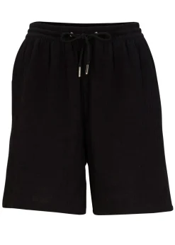 bonprix bonprix Shorts|Pantalones>Pantalón corto de muselina Negro