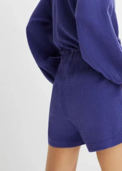 Mujer bonprix bonprix Pantalón corto de muselina de algodón puro