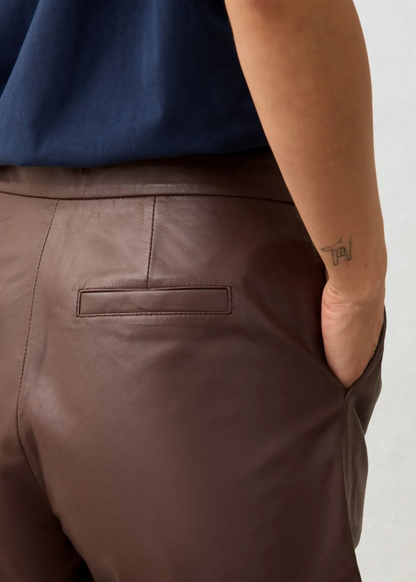 Mujer bonprix bonprix Pantalón corto de napa de cordero