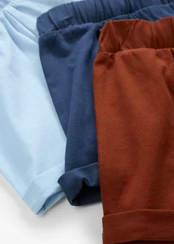 Niños bonprix bonprix Pantalón corto de punto de algodón orgánico puro (3 unidades)