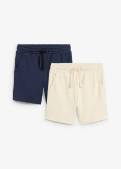 Niños bonprix bonprix Pantalón corto de punto (2 unidades) de algodón puro
