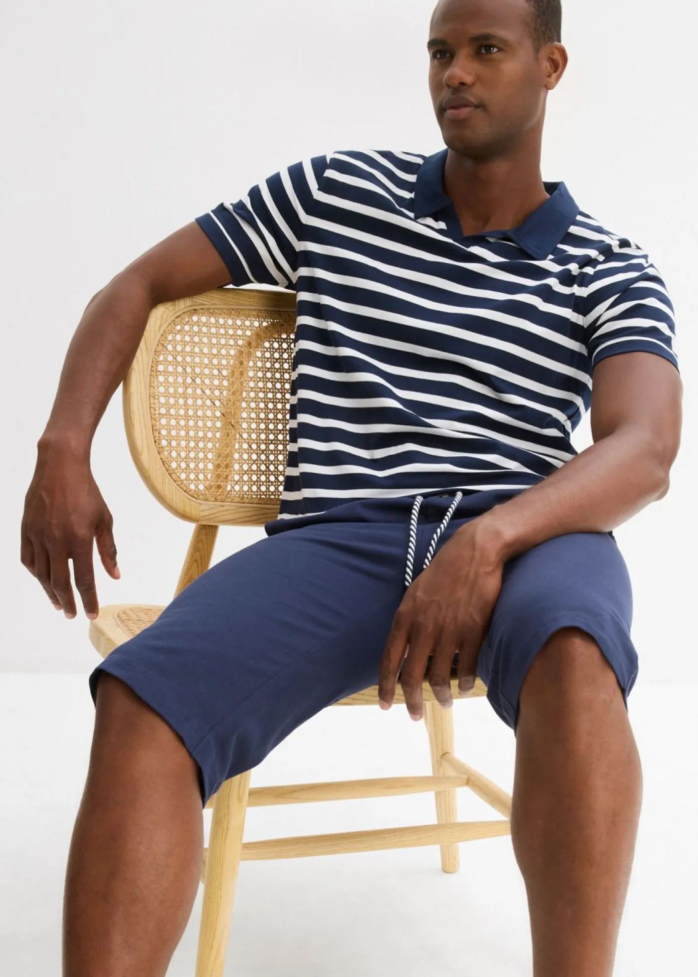 Hombre bonprix bonprix Pantalón corto de punto (2 unidades) de algodón orgánico puro