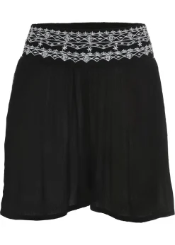 Mujer bonprix bonprix Pantalón corto de viscosa fluida con efecto arrugado