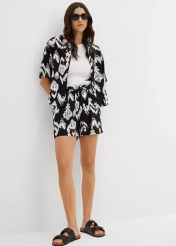 Mujer bonprix bonprix Pantalón corto de viscosa con cinturilla cómoda