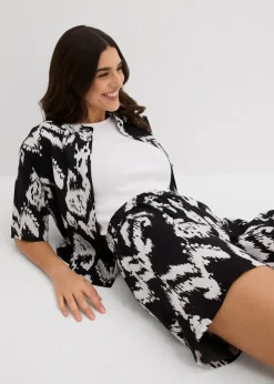 Mujer bonprix bonprix Pantalón corto de viscosa con cinturilla cómoda