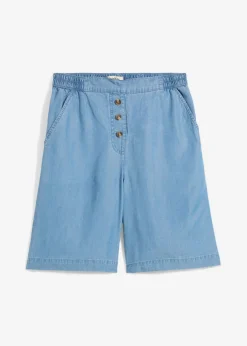bonprix bonprix Shorts|Pantalones>Pantalón corto sin cierre de lyocell azul claro denim