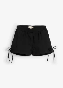 bonprix bonprix Shorts|Pantalones>Pantalón corto sin cierre de mezcla de algodón elástico Negro