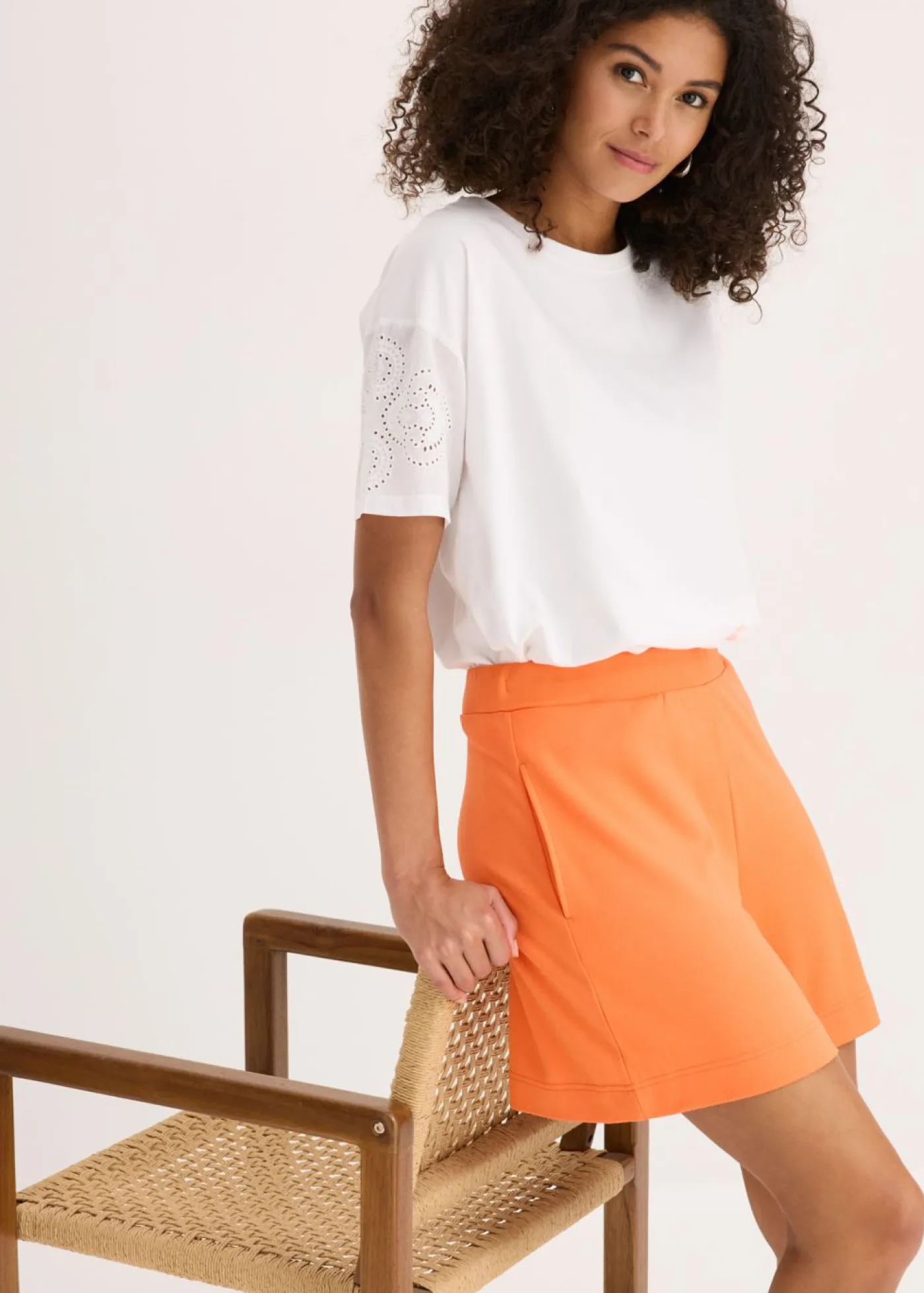 bonprix bonprix Shorts|Pantalones>Pantalón corto sin cierre de Punto di Roma cómodo mango