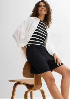 Mujer bonprix bonprix Pantalón corto sin cierre de mezcla de viscosa suave