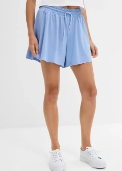 bonprix bonprix Shorts|Pantalones>Pantalón corto sin cierre con diseño de tenis Azul perla