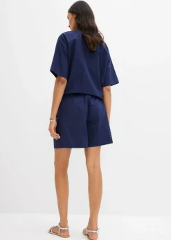 Mujer bonprix bonprix Pantalón corto sin cierre de algodón puro