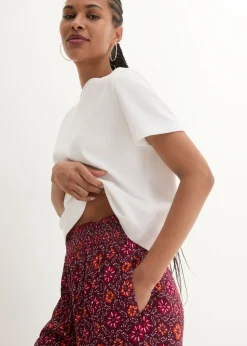 Mujer bonprix bonprix Pantalón corto sin cierre, estampado y con cintura elástica