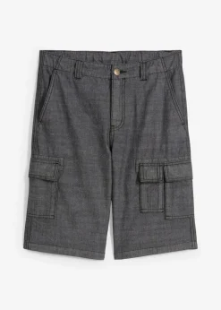 Niños bonprix bonprix Pantalón corto tipo cargo de chambray con corte regular