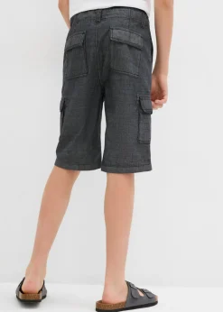 Niños bonprix bonprix Pantalón corto tipo cargo de chambray con corte regular