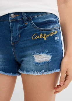 Mujer bonprix bonprix Pantalón corto vaquero con bordado