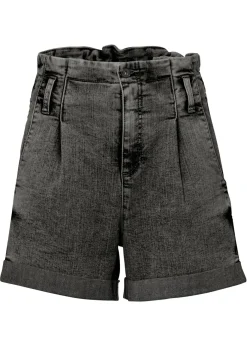 bonprix bonprix Shorts|Vaqueros>Pantalón corto vaquero paperbag denim negro