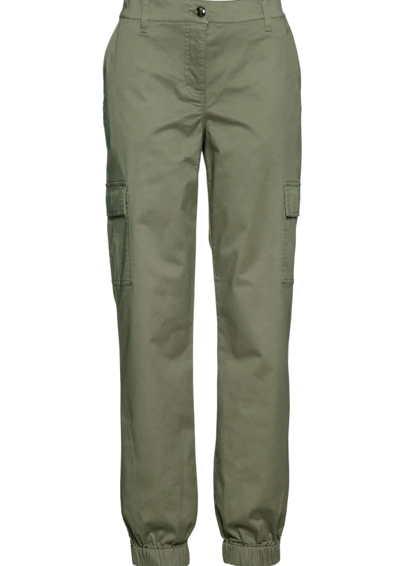 Mujer bonprix bonprix Pantalón de algodón elástico con estilo cargo