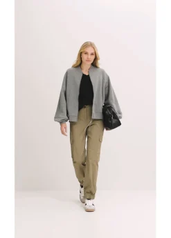 Mujer bonprix bonprix Pantalón de algodón elástico con estilo cargo