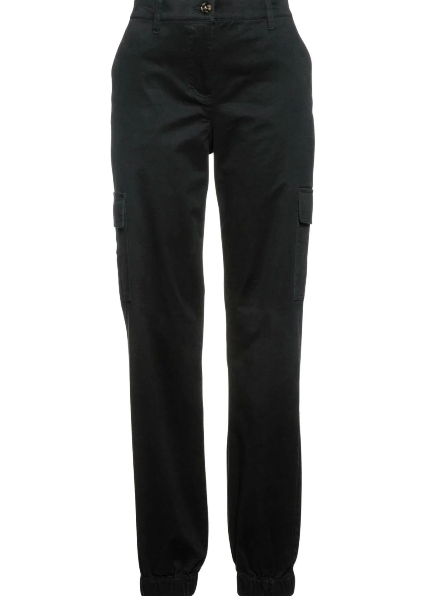 bonprix bonprix Pantalones>Pantalón de algodón elástico con estilo cargo Negro