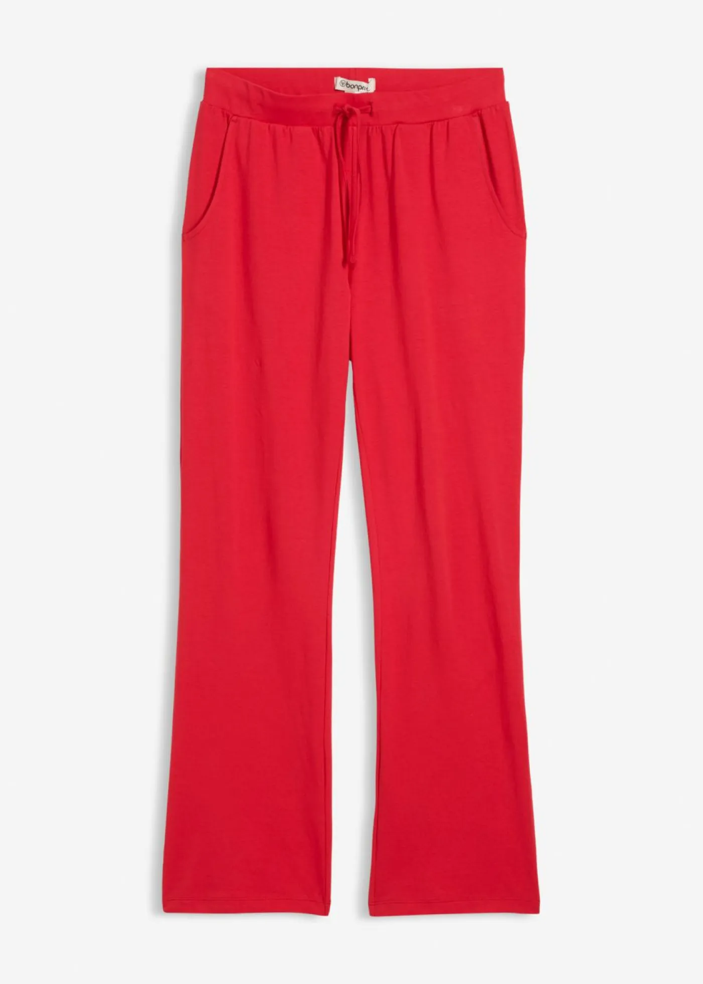 bonprix bonprix Básicos|Pantalones>Pantalón de algodón orgánico puro con elástico Rojo
