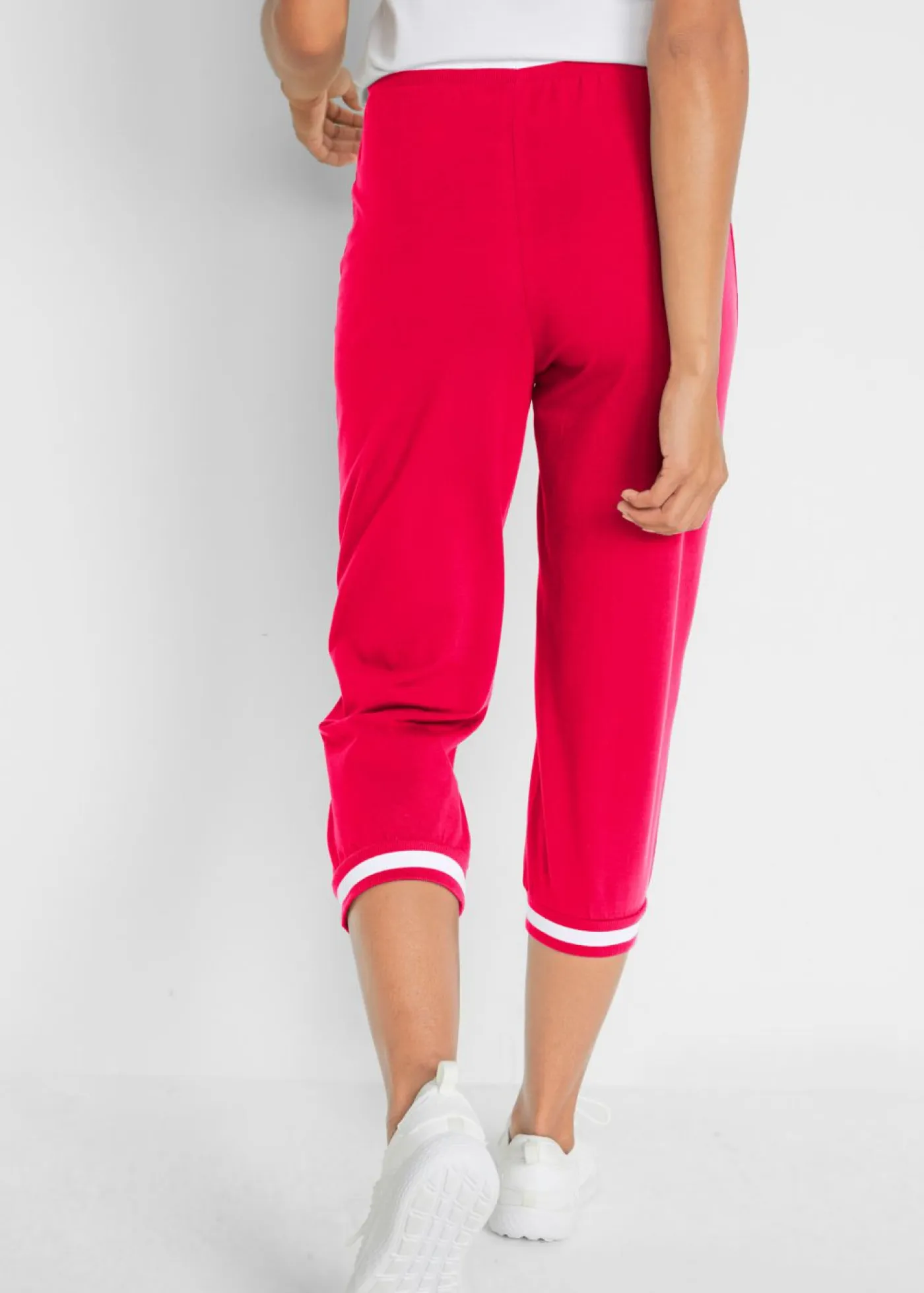 Mujer bonprix bonprix Pantalón de chándal 3/4 de mezcla de algodón