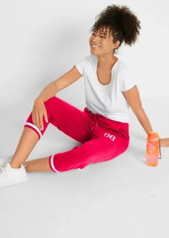 Mujer bonprix bonprix Pantalón de chándal 3/4 de mezcla de algodón