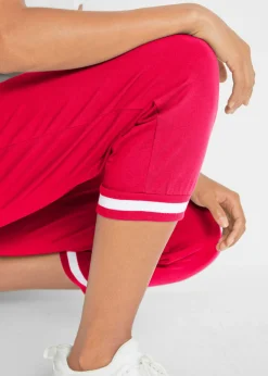 Mujer bonprix bonprix Pantalón de chándal 3/4 de mezcla de algodón