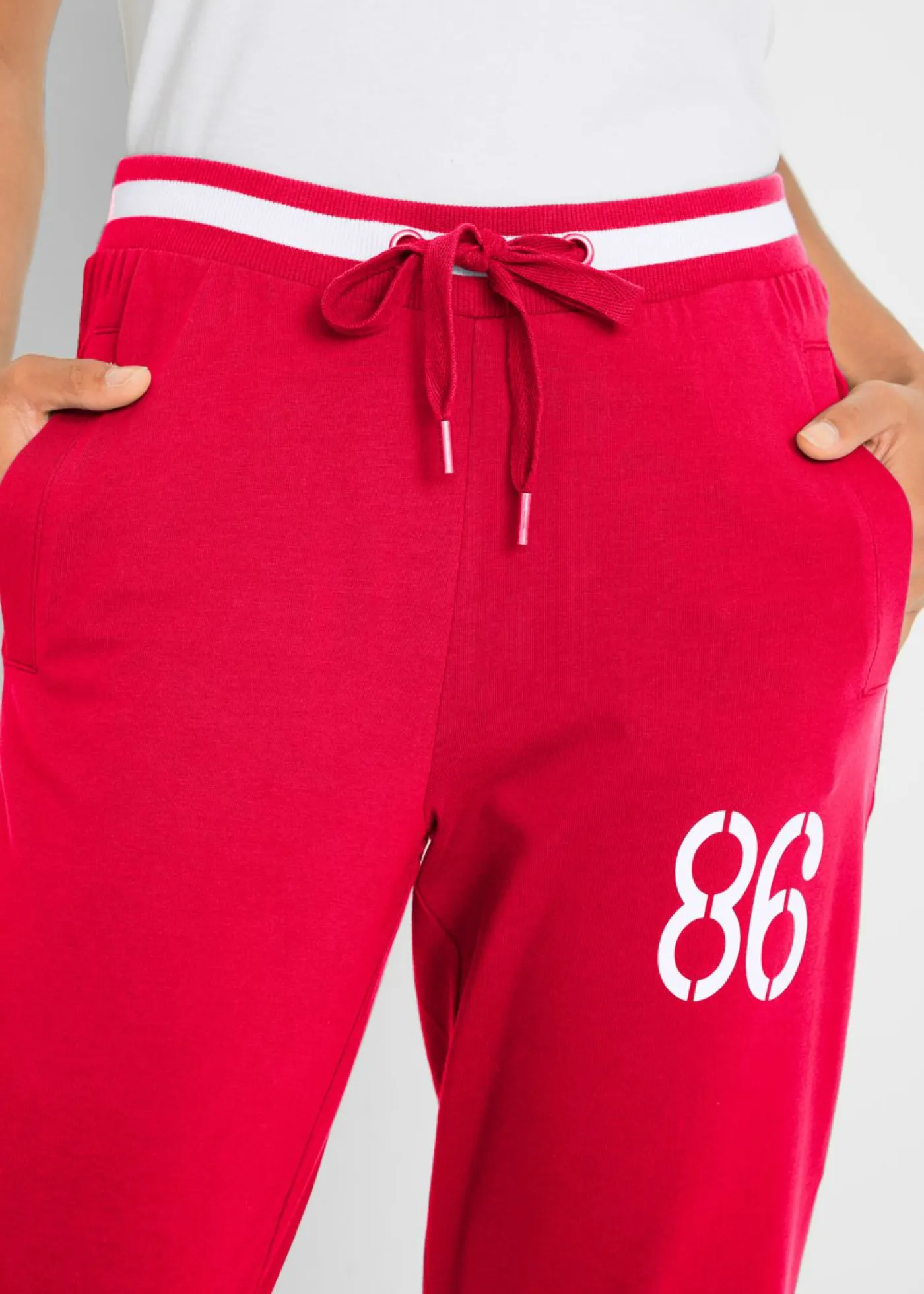 Mujer bonprix bonprix Pantalón de chándal 3/4 de mezcla de algodón