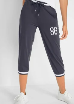 Mujer bonprix bonprix Pantalón de chándal 3/4 de mezcla de algodón