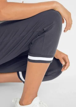 Mujer bonprix bonprix Pantalón de chándal 3/4 de mezcla de algodón