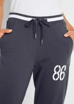 Mujer bonprix bonprix Pantalón de chándal 3/4 de mezcla de algodón