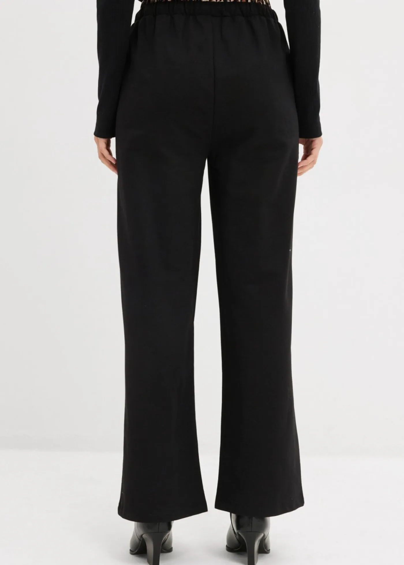 Mujer bonprix bonprix Pantalón de chándal ancho con cintura en contraste