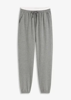 bonprix bonprix Homewear|Ropa Para Dormir>Pantalón de chándal con bolsillos gris jaspeado moteado
