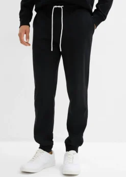 bonprix bonprix Básicos En Rebajas|Ropa Deportiva>Pantalón de chándal con cintura de canalé Negro