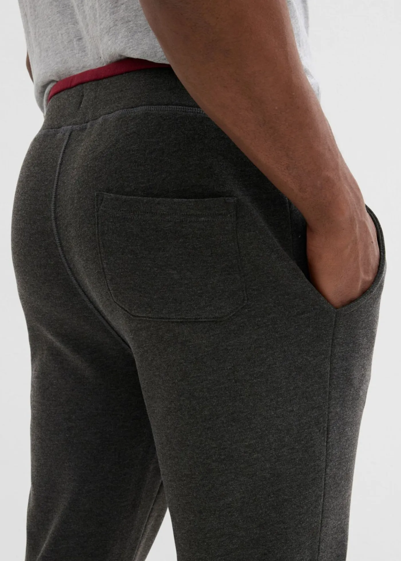 bonprix bonprix Ropa Deportiva|Pantalones>Pantalón de chándal con detalles deportivos Gris oscuro jaspeado