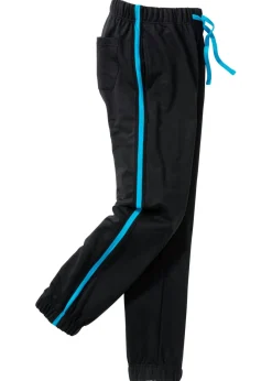 bonprix bonprix Básicos En Rebajas|Ropa Deportiva>Pantalón de chándal con detalles en contraste Negro