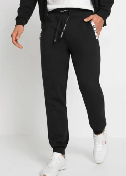 bonprix bonprix Ropa Deportiva|Pantalones>Pantalón de chándal con detalles deportivos Negro